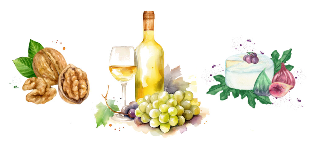 spécialités locales Dordogne noix vin fromage